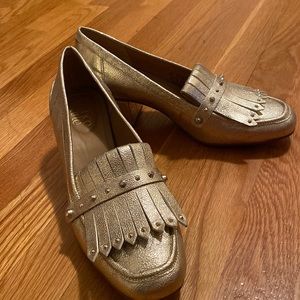 Gold Franco Sarto loafer